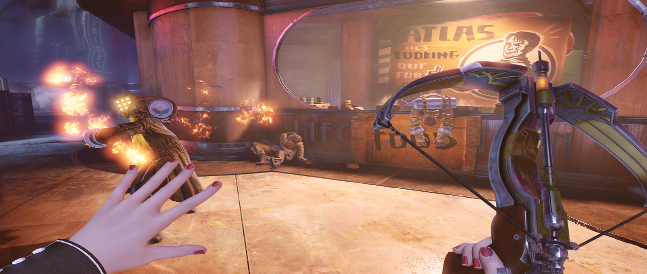 La ballesta forma parte del nuevo arsenal en Burial at Sea, y es por mucho el arma más práctica del juego